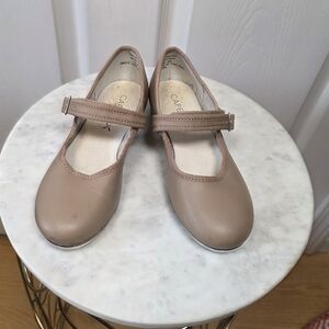 Capezio Girls Tan Mary Jane Tap Shoes Size 13M Tele Tone Tap